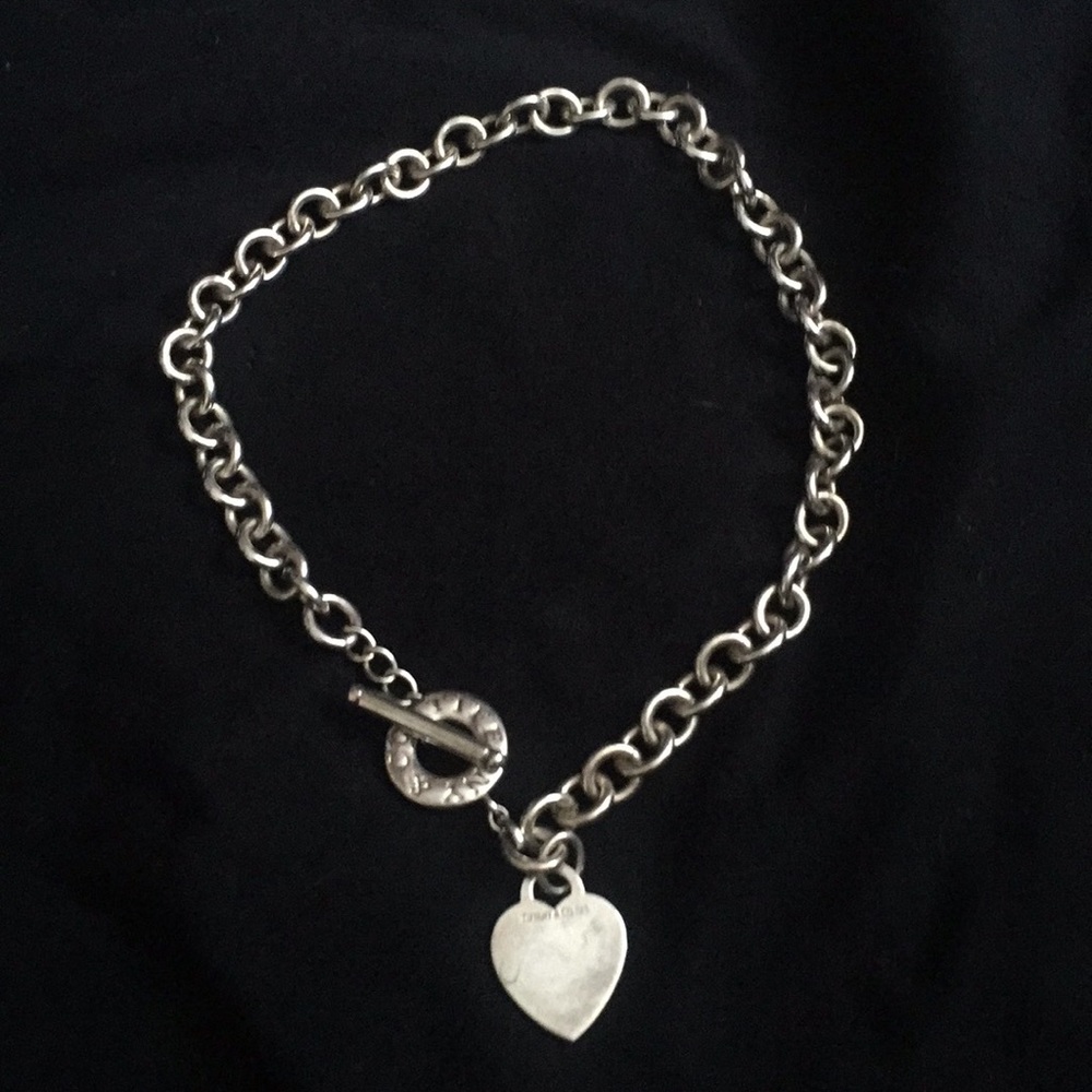 Tiffany and Co heart toggle necklace